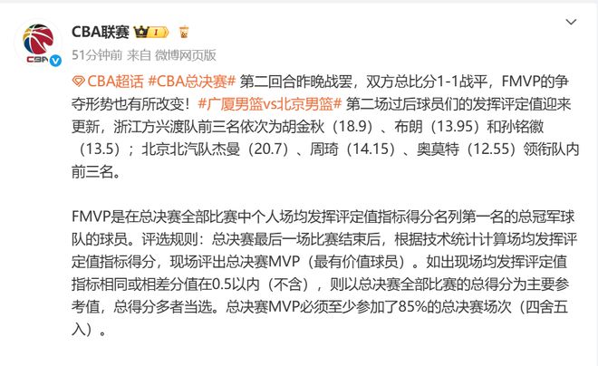 B体育(中国)官方网站-B体育官网：CBA总决赛：FMVP之争，实力、数据与团队贡献的简单介绍